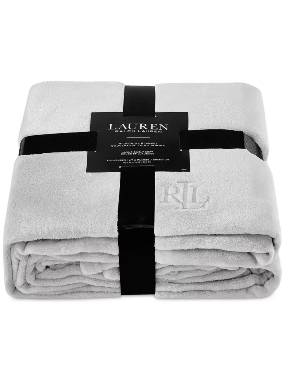 Ralph Lauren Classic Micromink Blanket King GRAY 108